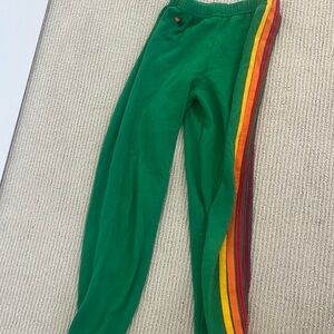 aviator nation kids sweatpants size 14 green